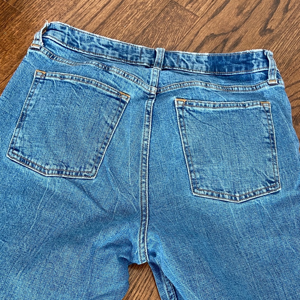 Abercrombie & Fitch Skinny High Rise Ripped Blue Jeans (Curve Love) - Picture 7 of 7